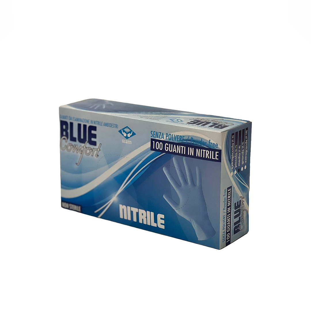 GUANTI IN NITRILE SENZA POLVERE 1 CT DA 10 CNF